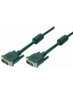 Câble LogiLink DVI 2x prise avec noyau en ferrite noir 2 mètres CD0001