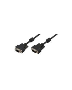 Câble LogiLink VGA 2x prise avec noyau en ferrite noir 1,80 Mètre CV0001