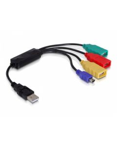 Delock USB 2.0 External 4-Port Cable Hub - 61724