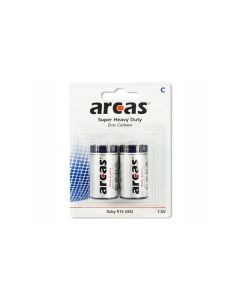 ARCAS Paquet de 2 piles Super Heavy Duty Baby C LR1