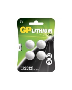 Battery GP Lithium Knopfzellen CR2032 (4 St) 0602032C4