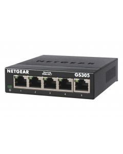 Netgear Switch non manageable Gigabit Ethernet 5 ports pour télétravailleurs ou TPE GS305-300PES
