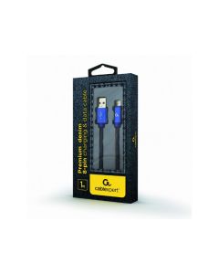 Câble CableXpert 8 broches avec connecteurs métalliques 1,8 m Noir CC-USB2J-AMLM-1M-BL