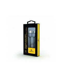 CableXpert Spiral 8 broches de charge. Câble 1 m gris métallique CC-USB2S-AMLM-1M-BG