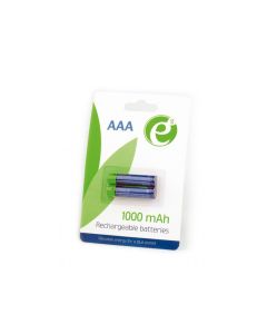 EnerGenie Ni-MH Batterie AAA rechargeable, 1000mAh, sous blister emballé par 2 EG-BA-AAA10-01