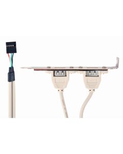 Panneau de connexion CableXpert Dual USB