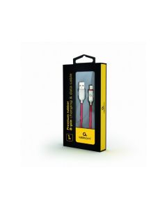Câble de charge et de données CableXpert 8 broches 1 m rouge CC-USB2R-AMLM-1M-R
