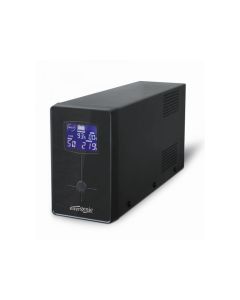 EnerGenie Onduleur avec USB et écran LCD, 1500 VA, noir - EG-UPS-034