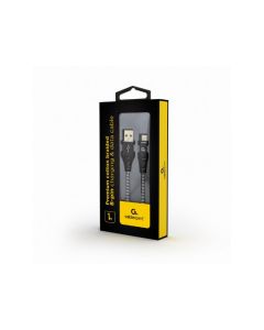 Câble CableXpert Premium tressé en coton 8 broches 1 m CC-USB2B-AMLM-1M-BW