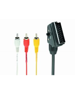 Adaptateur péritel Chinch bidirectionnel CableXpert 1,8 m CCV-519-001