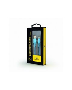 Câble de charge CableXpert 8 broches 1m turquoise CC-USB2B-AMLM-1M-V