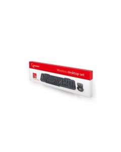 Gembird Ensemble de bureau sans fil, disposition américaine, noir KBS-WM-02
