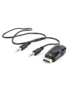 CableXpert Adaptateur audio HDMI vers VGA à port unique noir A-HDMI-VGA-02