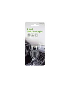 EnerGenie Chargeur de voiture USB à 2 ports, 2,1 A, noir - EG-U2C2A-CAR-02
