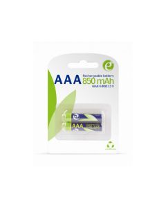 EnerGenie Ni-MH Batterie AAA rechargeable, 850mAh, sous blister emballé par 2 - EG-BA-AAA8R-01