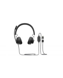 Logitech Zone Wired Teams - Casque - Arceau - Appels et musique - Noir - Binaural - Bouton 981-00087
