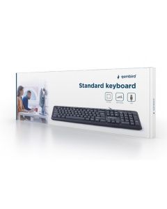 Gembird Clavier standard, USB, QWERTY  USA, noir - KB-U-103