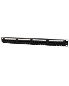 Panneau de brassage CableXpert Cat.6 24 ports avec gestion de câble arrière. NPP-C624CM-001