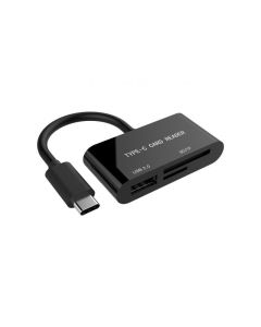 Gembird Lecteur de carte combo COMPACT USB Type-C SDXC, noir - UHB-CR3-02