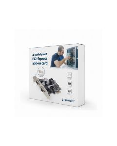 Gembird Carte 2 ports serie type PCI-Express SPC-22