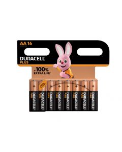Battery Duracell Alkaline Plus Extra Life MN1500/LR06 Mignon AA (16-Pack)