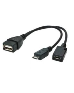 CableXpert A-OTG-AFBM-04 - 0,15 m - Micro USB-B - USB-A - Noir A-OTG-AFBM-04