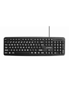 Gembird Clavier Standard, USB, QWERTY USA  noir - KB-US-103