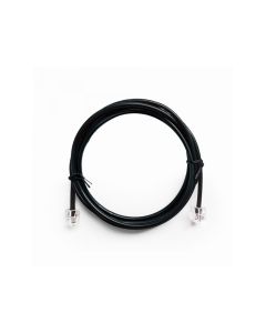CableXpert Telephone cord, round, 6P4C, 2 m, black - TC6P4CR-2M