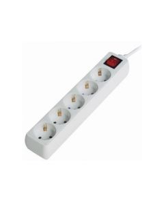 Gembird Surge Protector 5x - 5 sortie(s) CA - Blanc - CE - GS - 4500 V - 13500 A SPG4-C-6