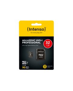 Intenso memory card microSDHC UHS-I Professional 32GB + adapter CL 10