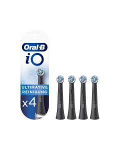 Oral-B Pack de 4 Têtes de brosse à dents iO Ultimate Clean de rechange CW-4 Noir
