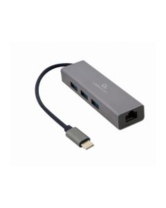 CableXpert USB-C Gigabit network adapter with 3-port A-CMU3-LAN-01