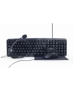 Gembird Kit GAMER 4 en 1, version USA, noir - KBS-UO4-01