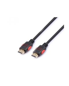 Reekin HDMI Câble - 1,0 Mètre - FULL HD 4K Black/Red (High Speed w. Eth.)