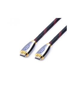 Reekin HDMI Câble - 1,0 Mètre - FULL HD Metal Grey/Gold (Hi-Speed w. Eth.)