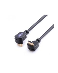 Reekin HDMI Câble - 1,0 Mètre - FULL HD 2x 90° (High Speed w. Ethernet)
