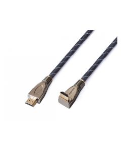 Reekin HDMI Câble - 1,0 Mètre - FULL HD Metal Plug 90° (Hi-Speed w. Ether.)