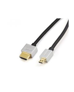 Reekin HDMI Câble - 1,0 Mètre - FULL HD Ultra Slim Micro (Hi-Speed w. Eth.)