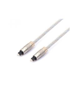 Reekin Câble audio optique Toslink 1m SLIM (Argenté-doré)
