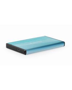 Gembird USB 3.0 2.5\'\' enclosure, brushed aluminum, blue- EE2-U3S-3-B