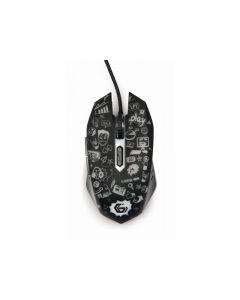 Gembird Optische 6-Tasten-LED-Maus, black - MUS-6B-GRAFIX-01