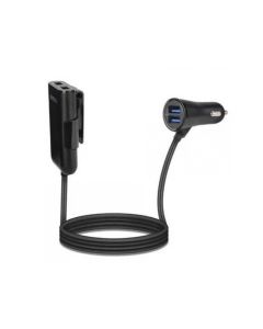 Re-load Chargeur de voiture avec 4 ports, 4,8 A, Noir -  ACT-U4CAR-02