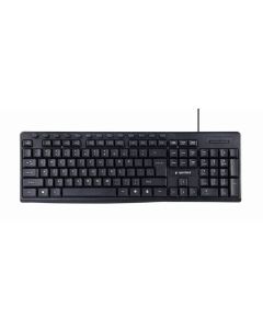 Multimedia-Tastatur, USB, US-Layout, schwarz - KB-UM-107-DE
