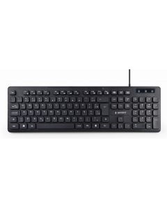 Gembird Multimedia Keyboard, Black, US-Layout - KB-MCH-04-DE