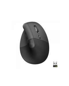 Logitech Maus LIFT, Wireless, Bolt, Bluetooth, grafit - Vertical Ergo
