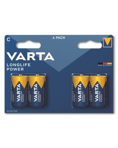 Varta Pack de 4 piles Baby C, Alkaline, , LR14, 1.5V Longlife Power Blister