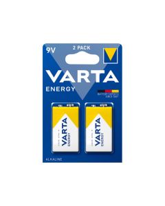 Varta Battery Alkaline, E-Block, 6LR61, 9V - Energy, Blister (2-Pack)