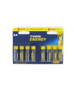 Varta Pack de 8 piles Alkaline, Mignon, AA, LR06, 1.5V - Energy, Blister