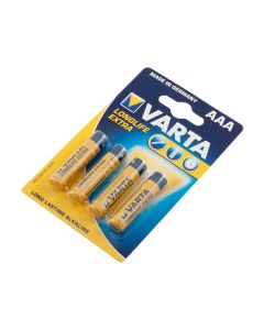 Varta Pack de 4 piles Alkaline, Micro, AAA, LR03, 1.5V - Longlife