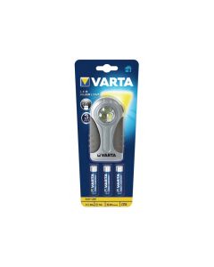 Varta LED Taschenlampe Silver Light, inkl. 3x Batterie Alkaline AAA